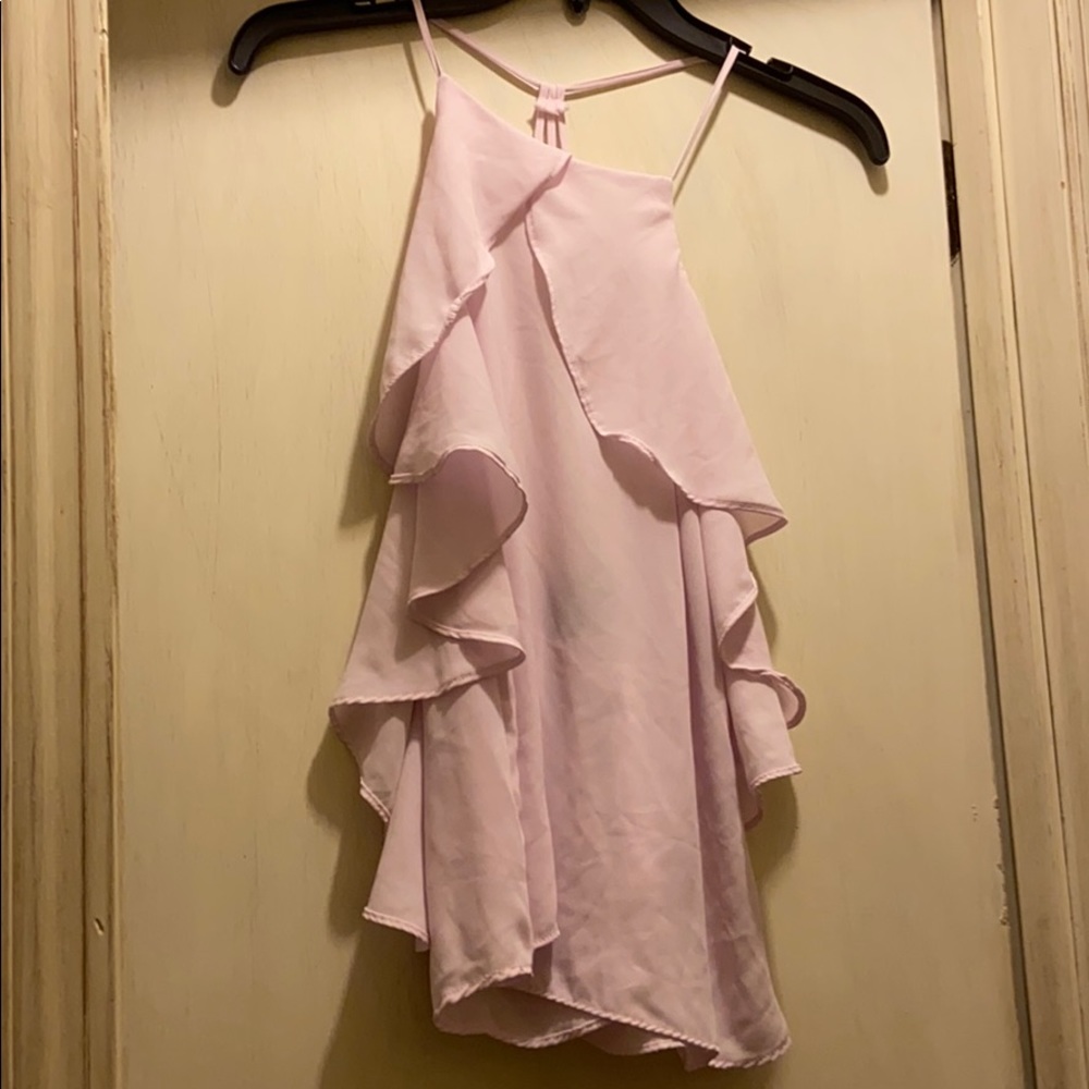 💕 Light pink flowy tank top